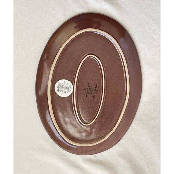 Stoneware Floral Border Oval Serving Platter - Threshold™ - Picture 4 of 7